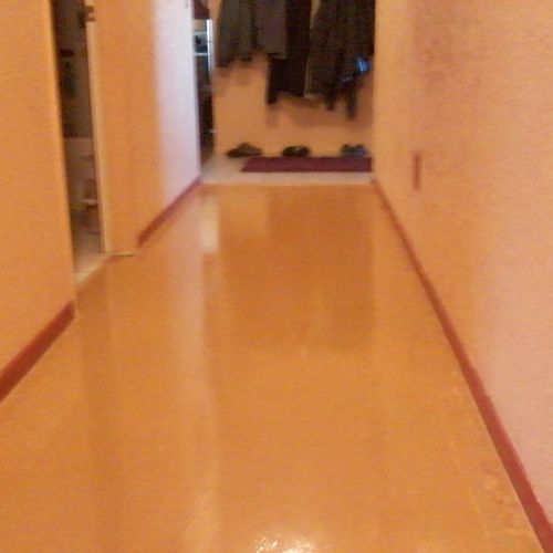 Hallway Stained Concrete