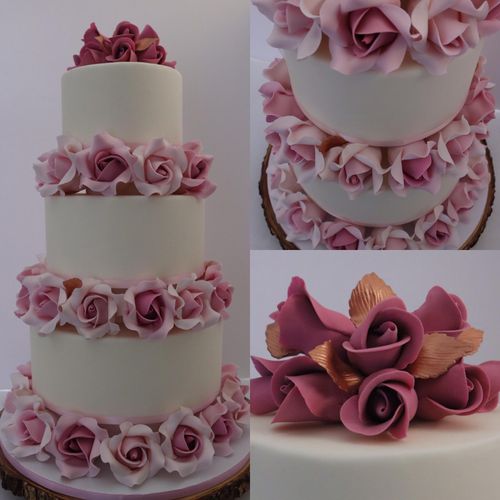 Sugar Rose Wedding Cake 
