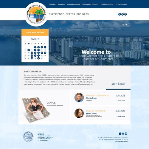 Web Concept for the Greater Ft. Lauderdale Chamber