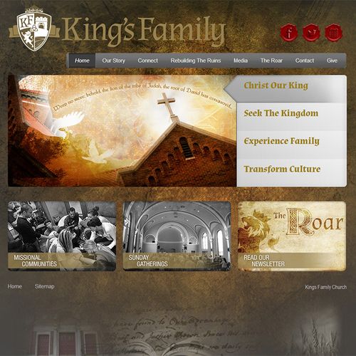 Kings Family Church Website Concept