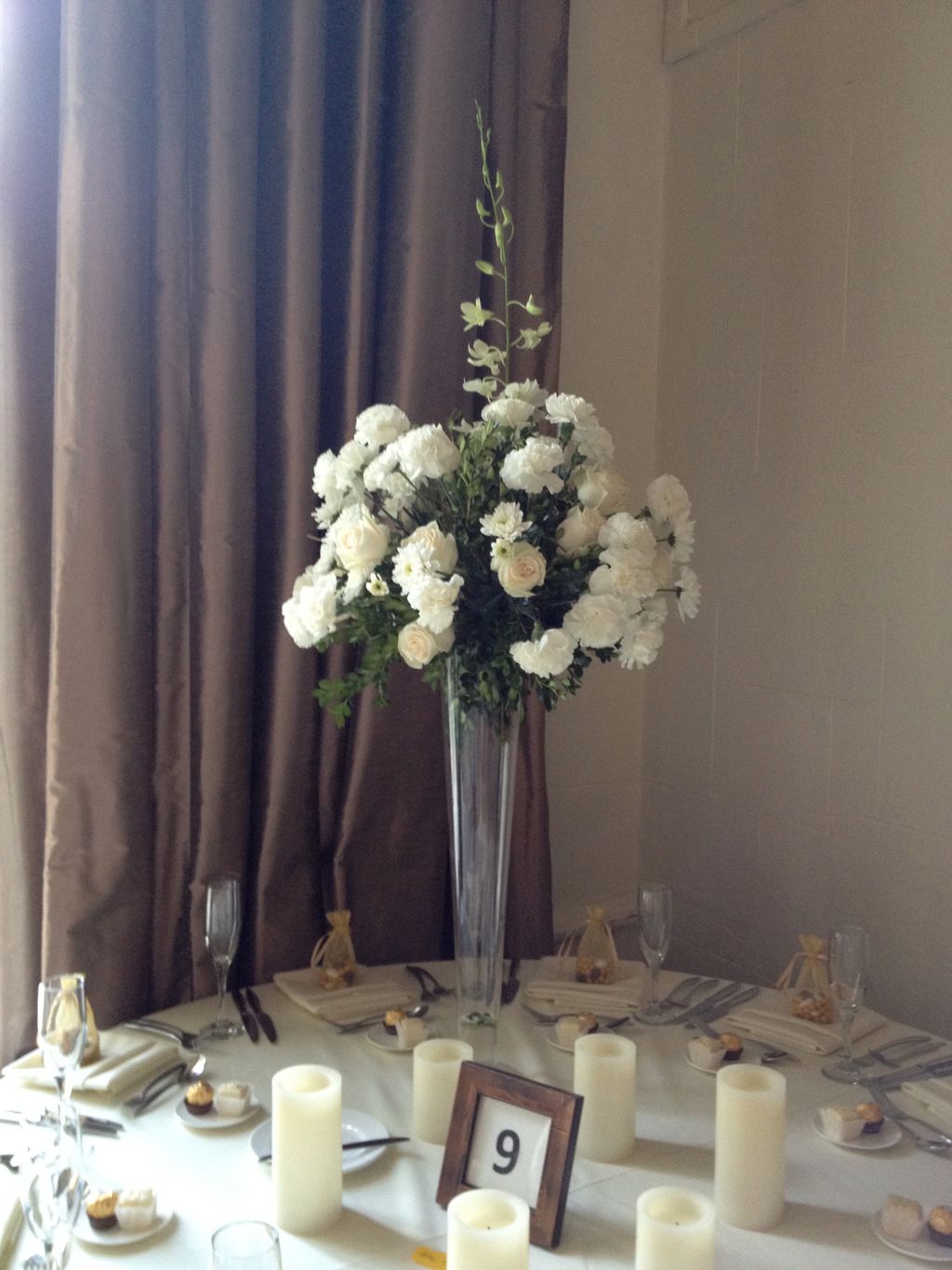 Centerpieces at Alden Castle, Brookline, MA