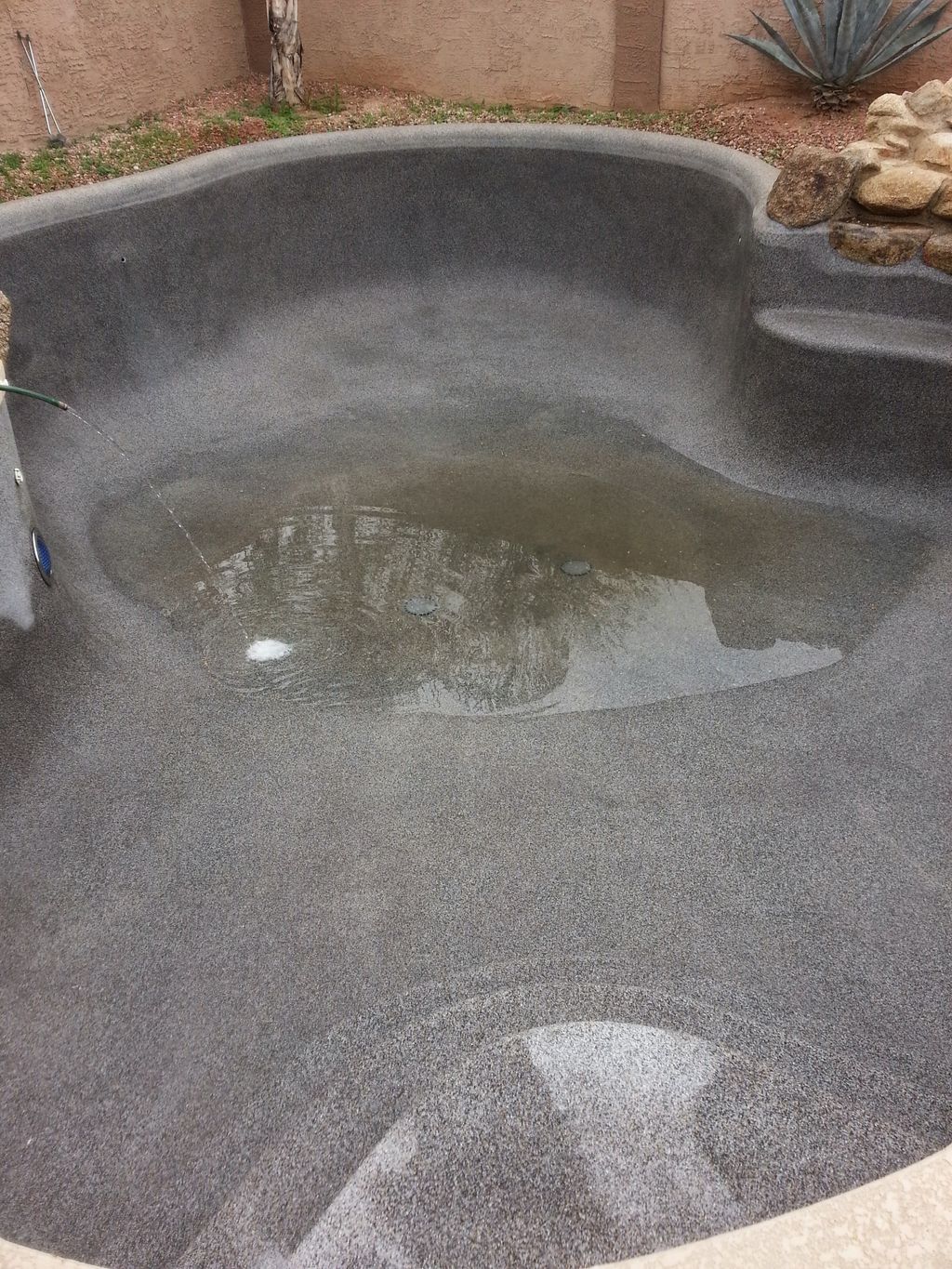 Completed pool drain and acid wash