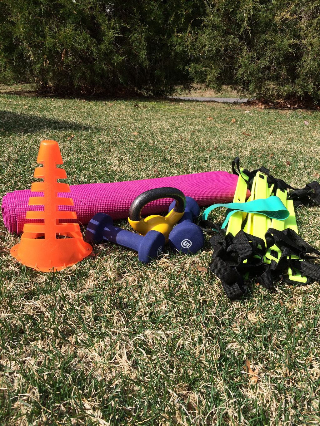 Fitness equipment for outdoor Fit Camp classes