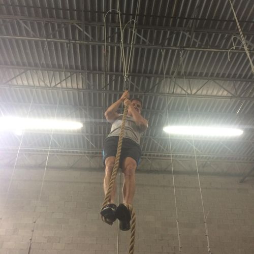 OCR client climbing the rope!