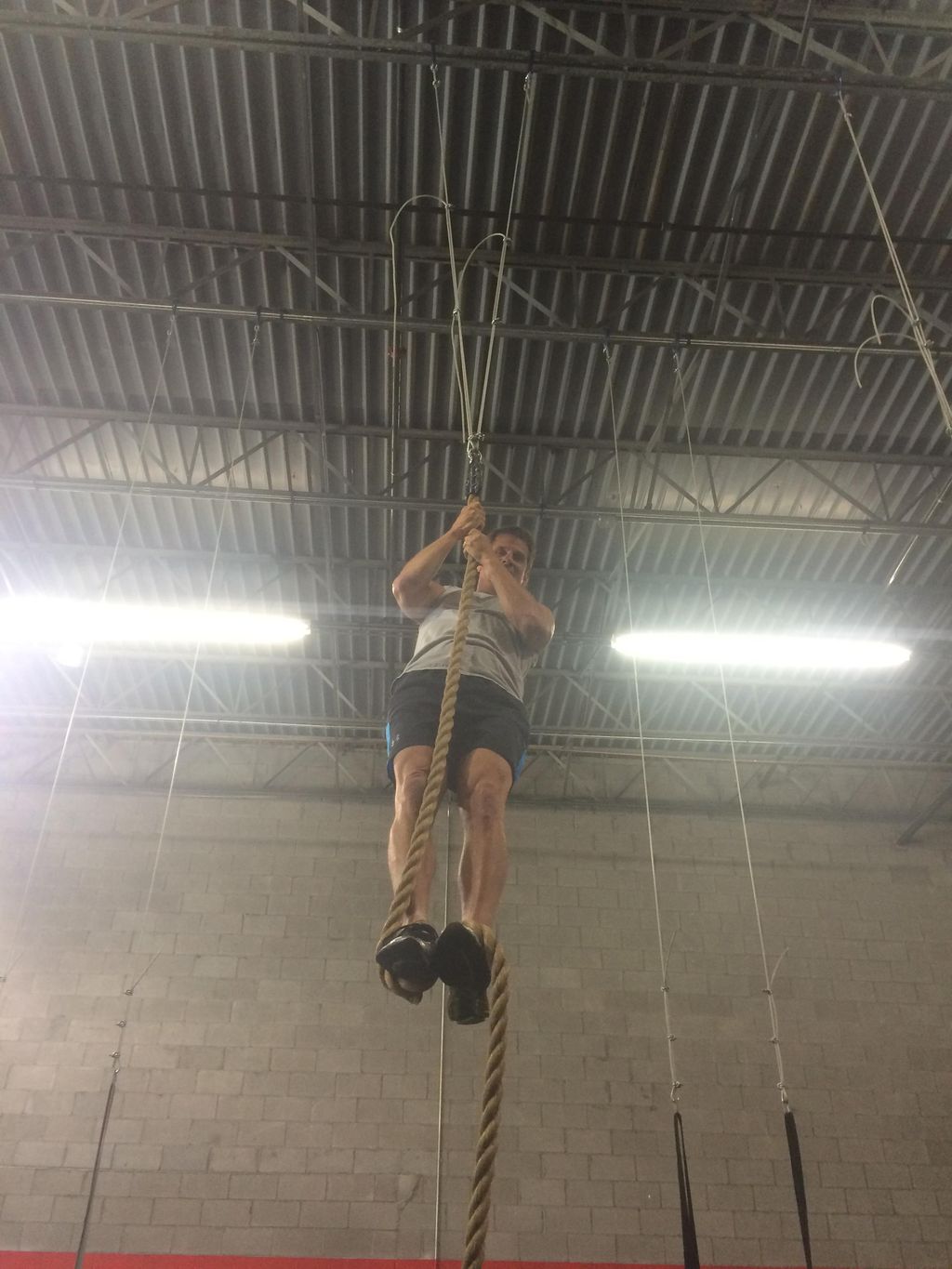 OCR client climbing the rope!