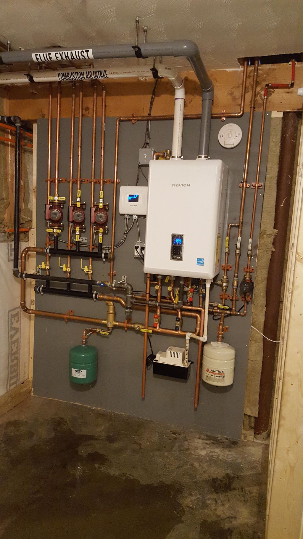 Navien whole house combination boiler and on deman