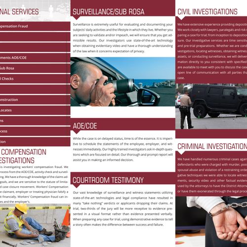 Thornton Investigative Services Brochure Page 2