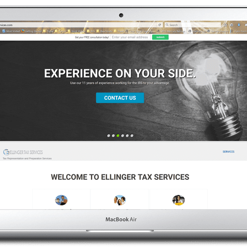 Website created for Ellinger Tax Services