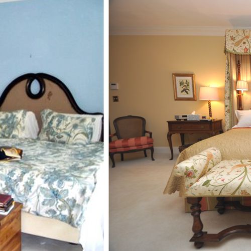 Before and After of a master bedroom
