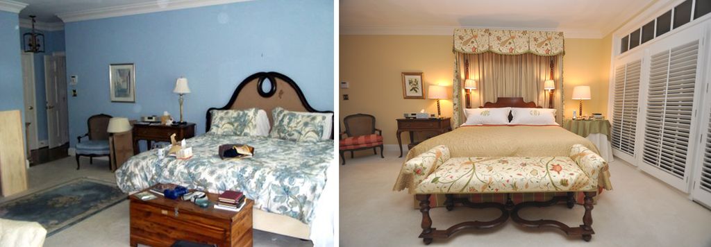 Before and After of a master bedroom
