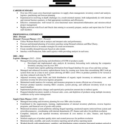 Sample Resume P1