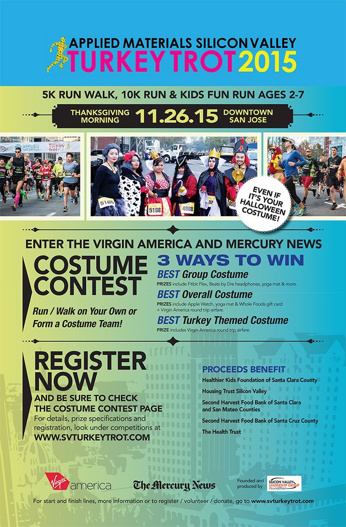 Poster design for San Jose Turkey Trot 2015.