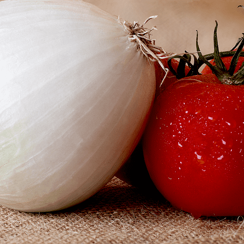 Tomato and Onion, used for advertising.