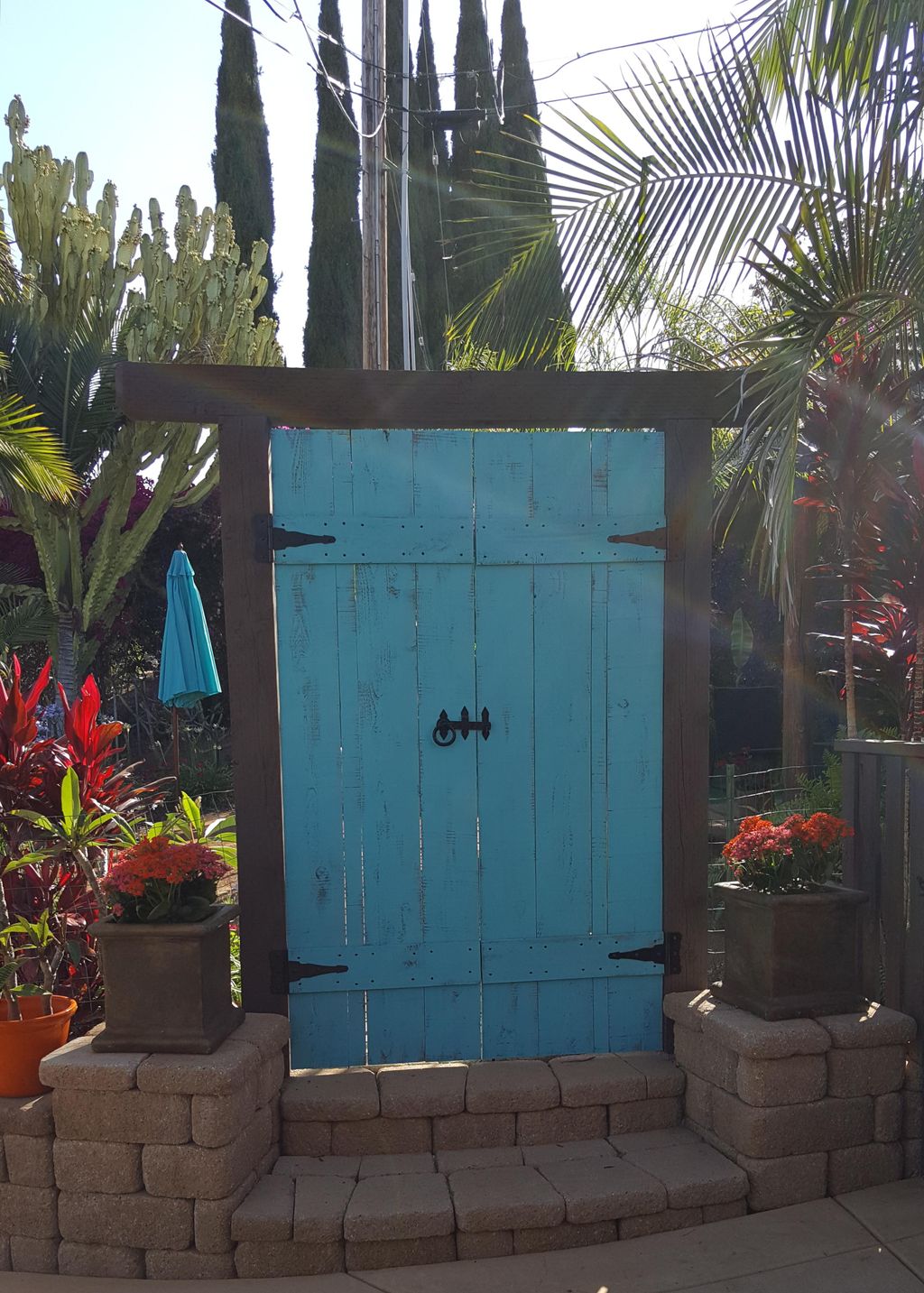 Custom- rustic garden door entry for customer