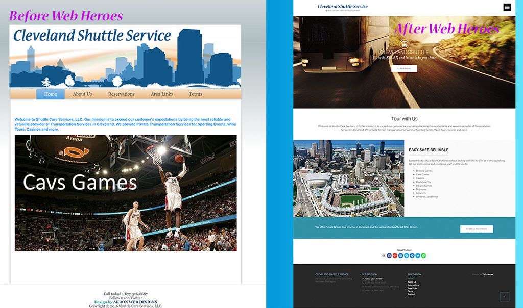 Before and after shots of a Thumbtack project.