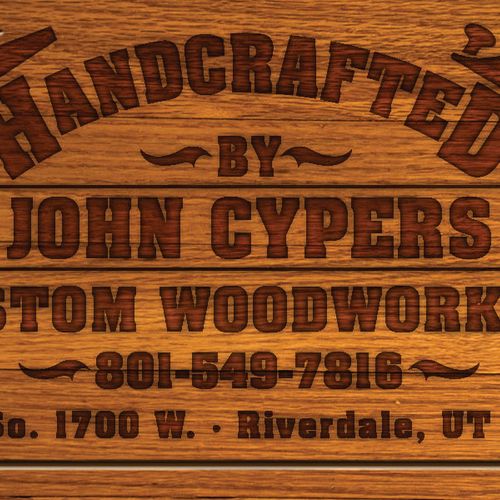 Business card design for woodworking business.