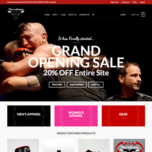 MMA Apparel eCommerce Web Design