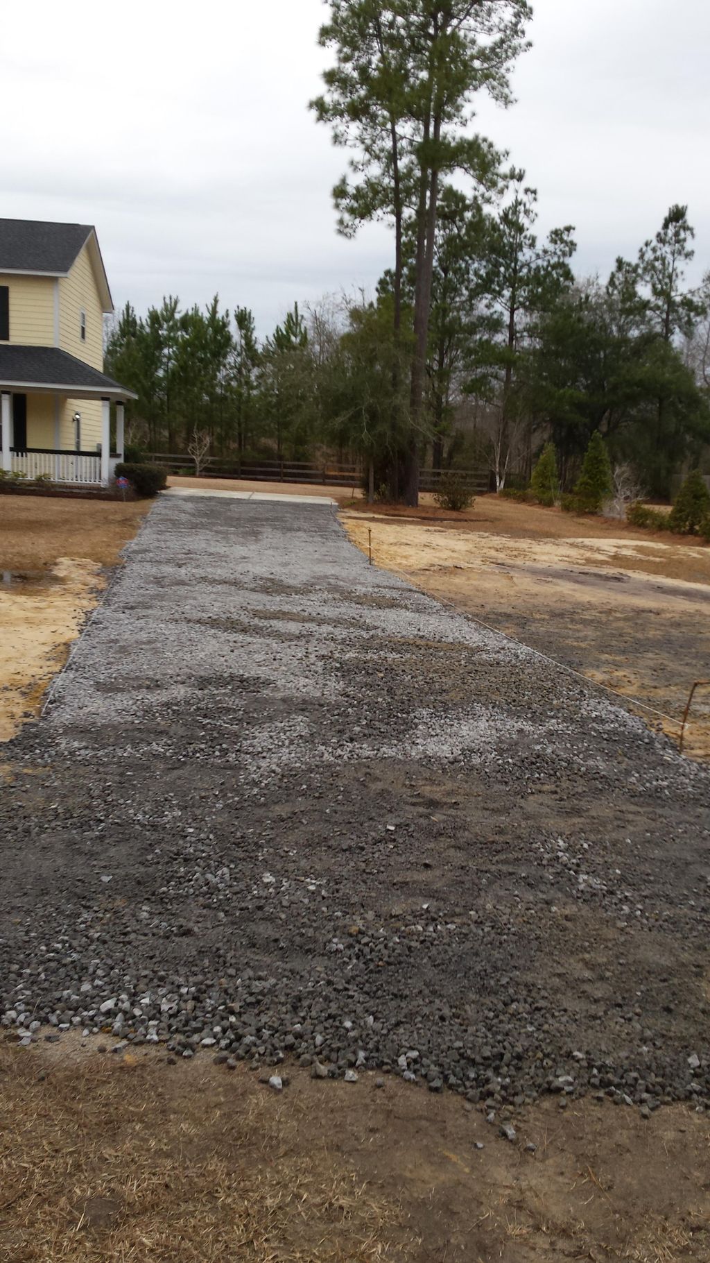 In this photo we installed a brand new driveway