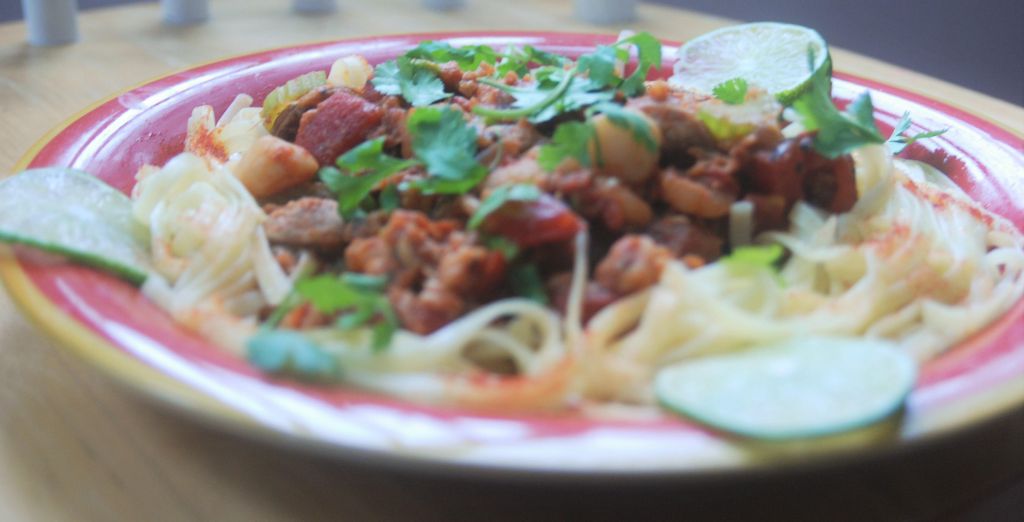 Tuscan Seafood with Linguini