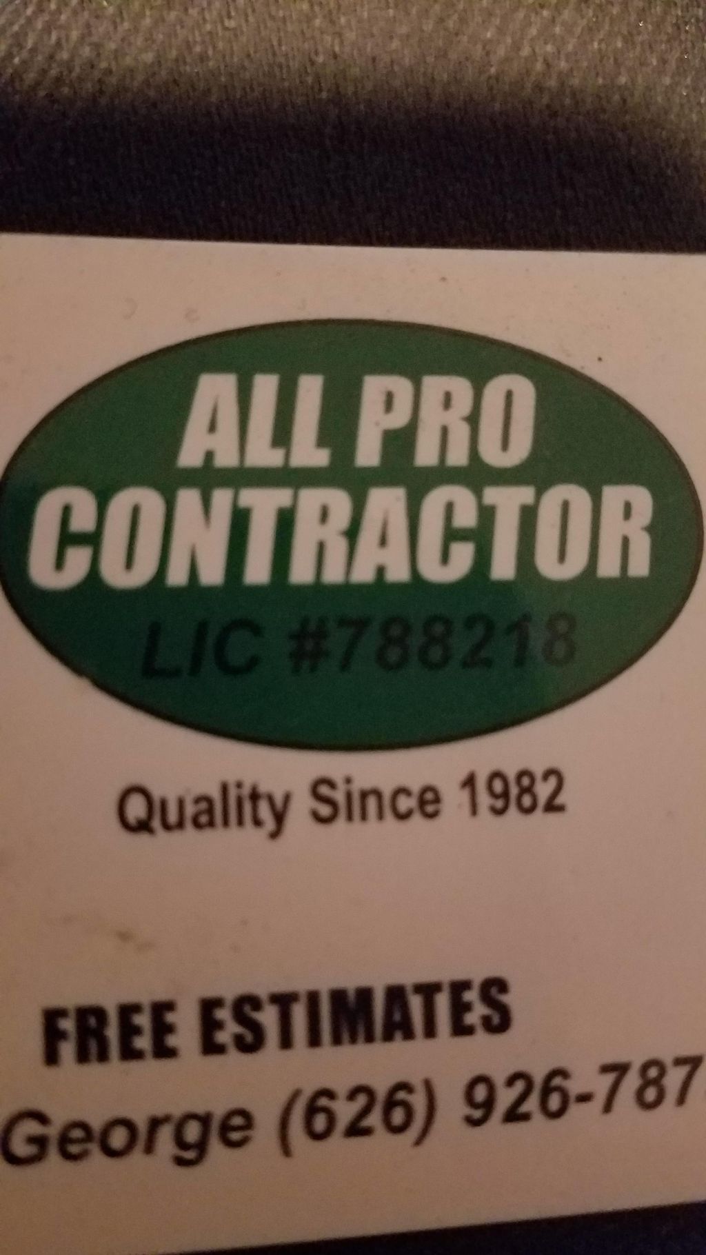 All Pro Contractor