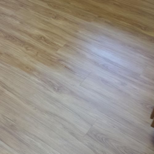 laminate flooring , inexpensive and looks great in