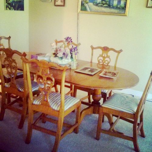 We thoroughly clean your dining room tables and re
