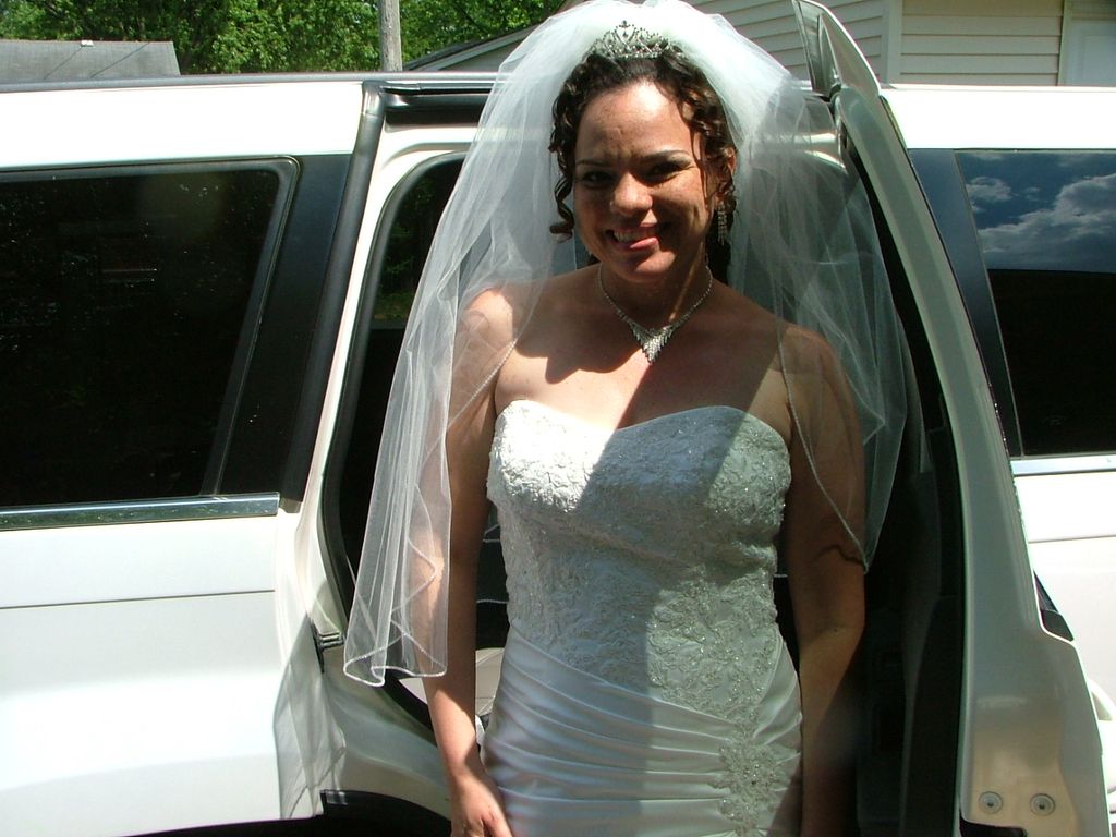 Bride at the Limo