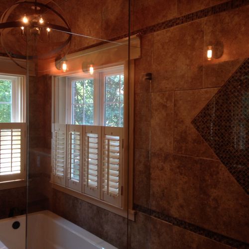 Bathroom remodel - tiled walls, quartz tub deck, n