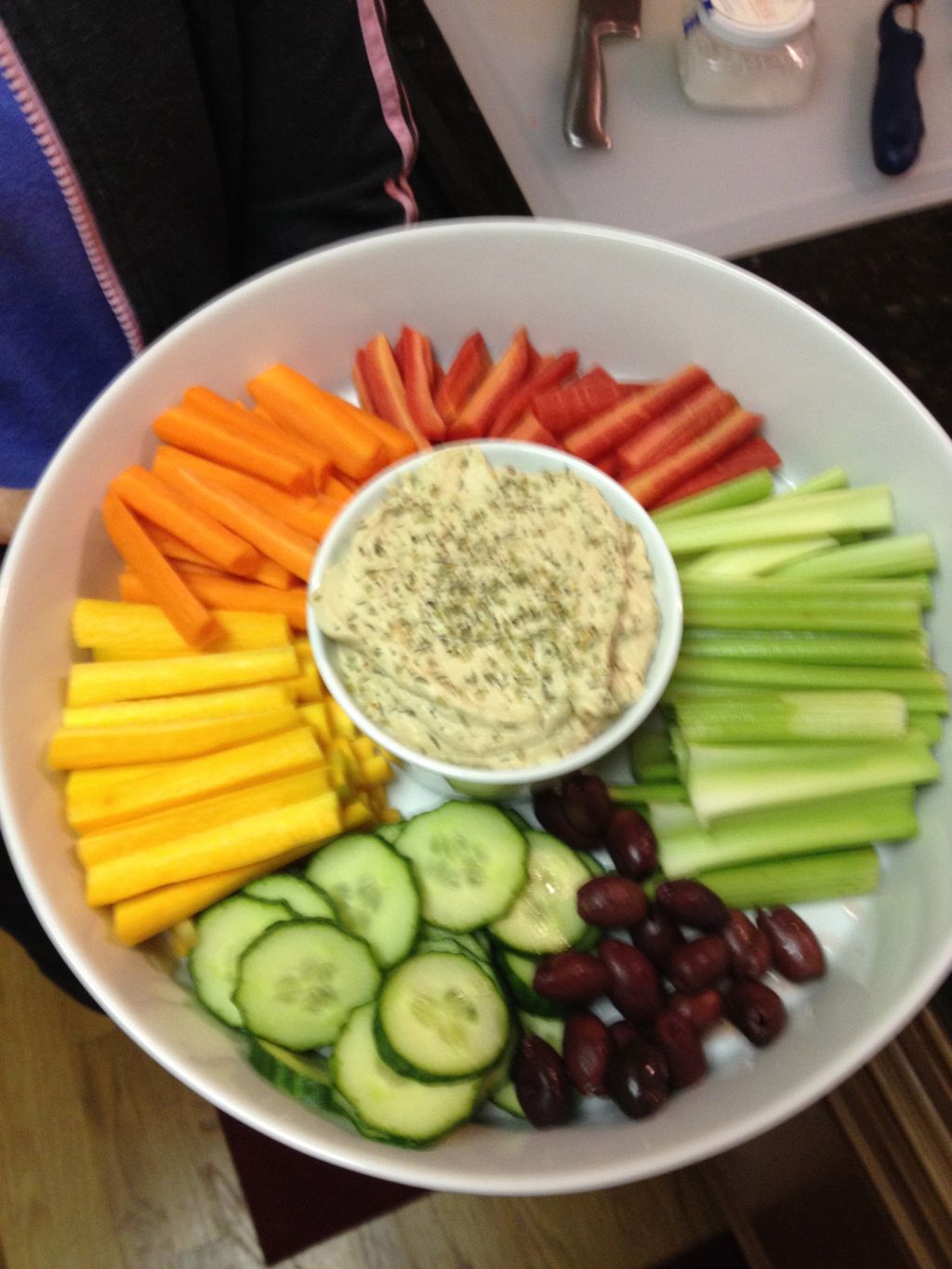 Rainbow carrots are the star of this platter!