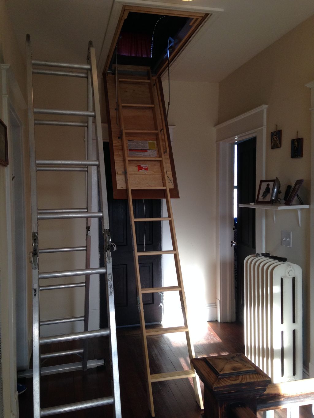 Old attic ladder replaced.