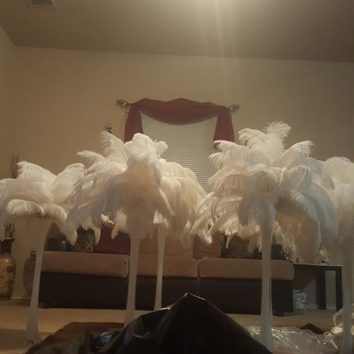 White feathers brings any event alive (can add lig