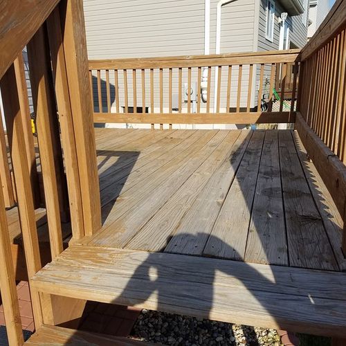 Old treated deck