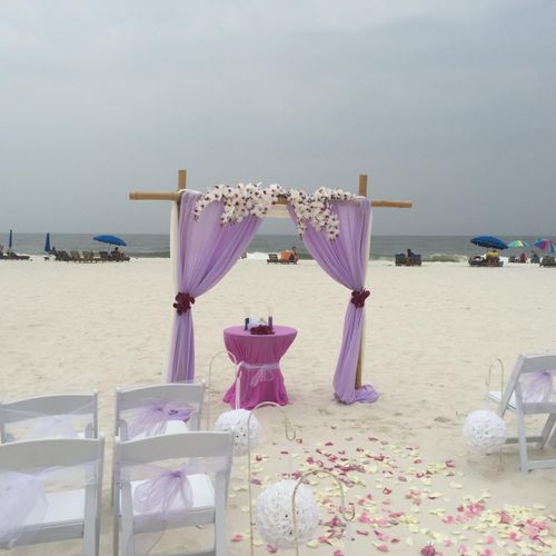 A simple beach wedding.