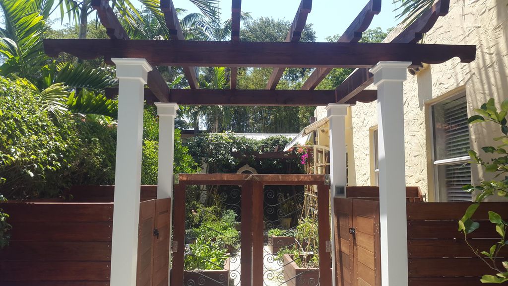 Pergola and Gates. Coconut Grove, FL
