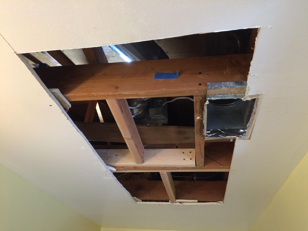 BEFORE: Other "handyman" put in exhaust fan for cl