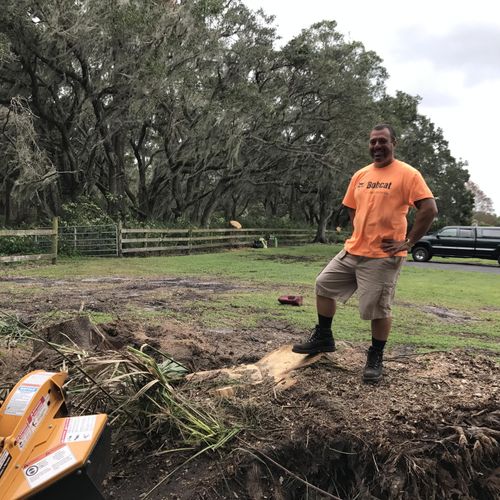 Owner operator Jason Garland on big stumps