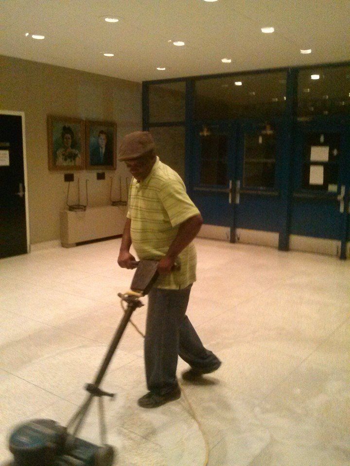 Scrubbing floor