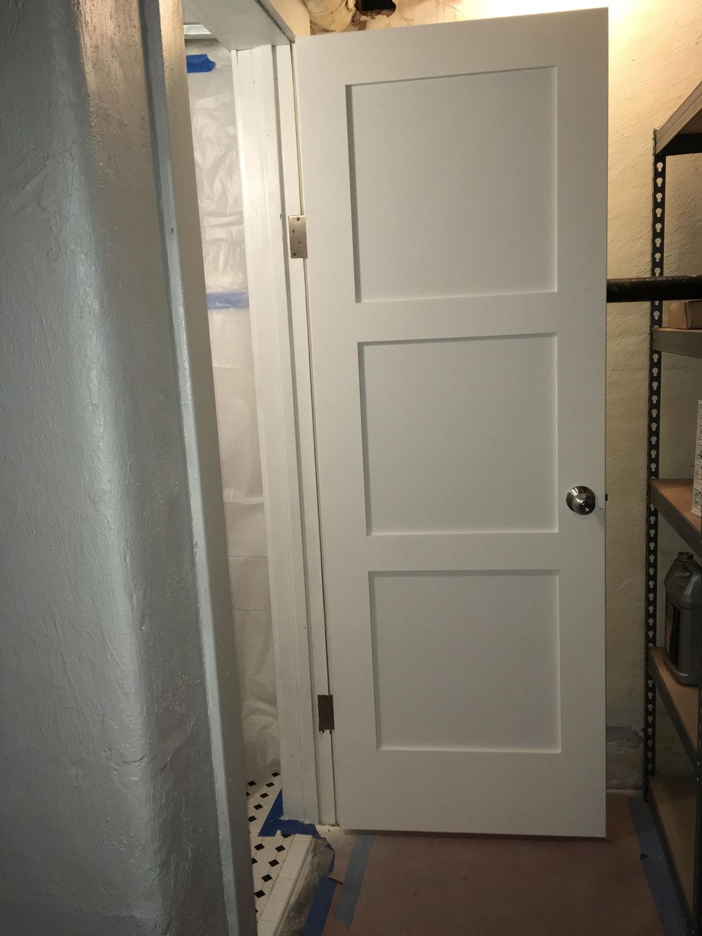 Install slab doors & hardware