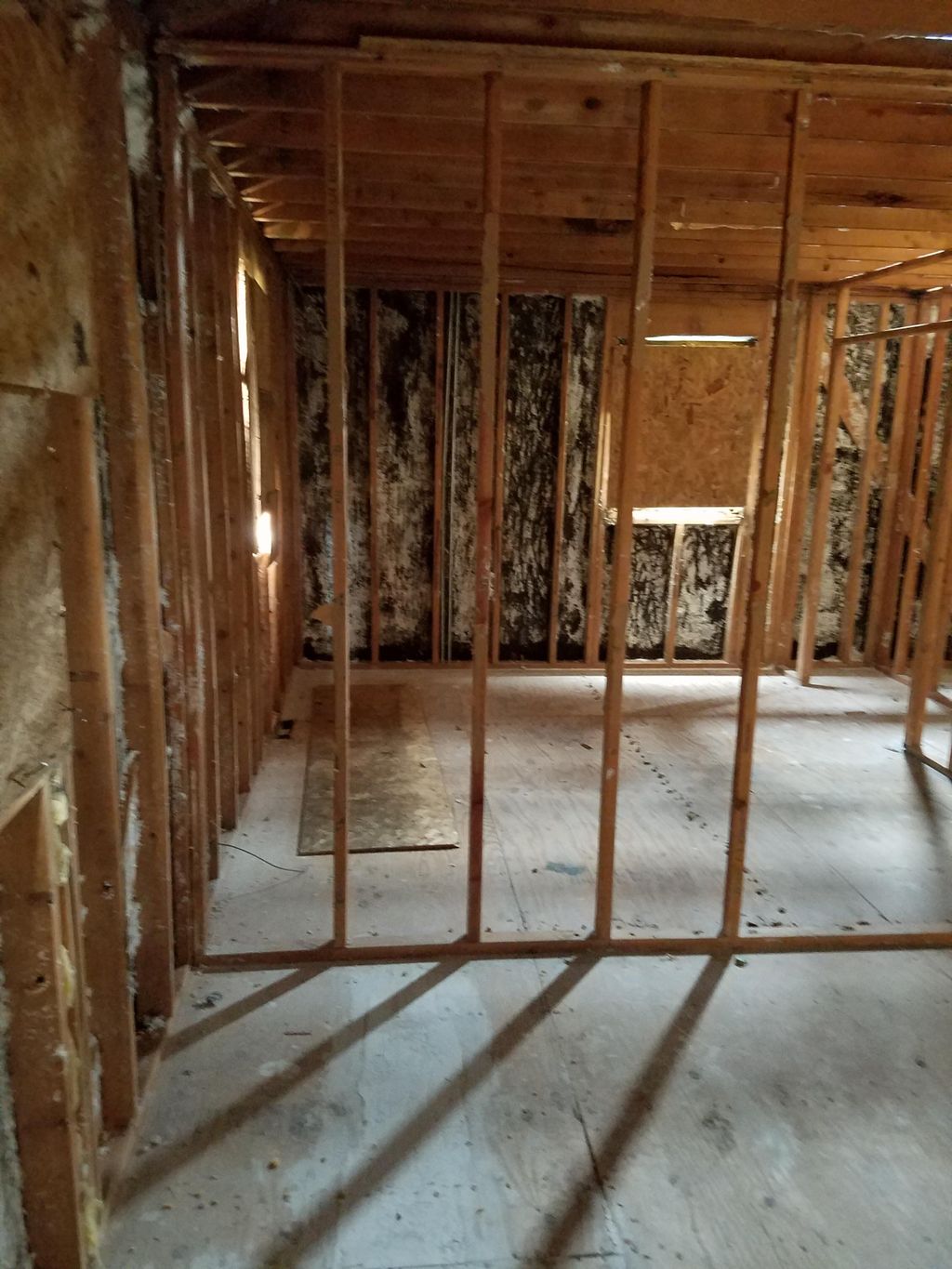 demolition after a fire whole interior removed