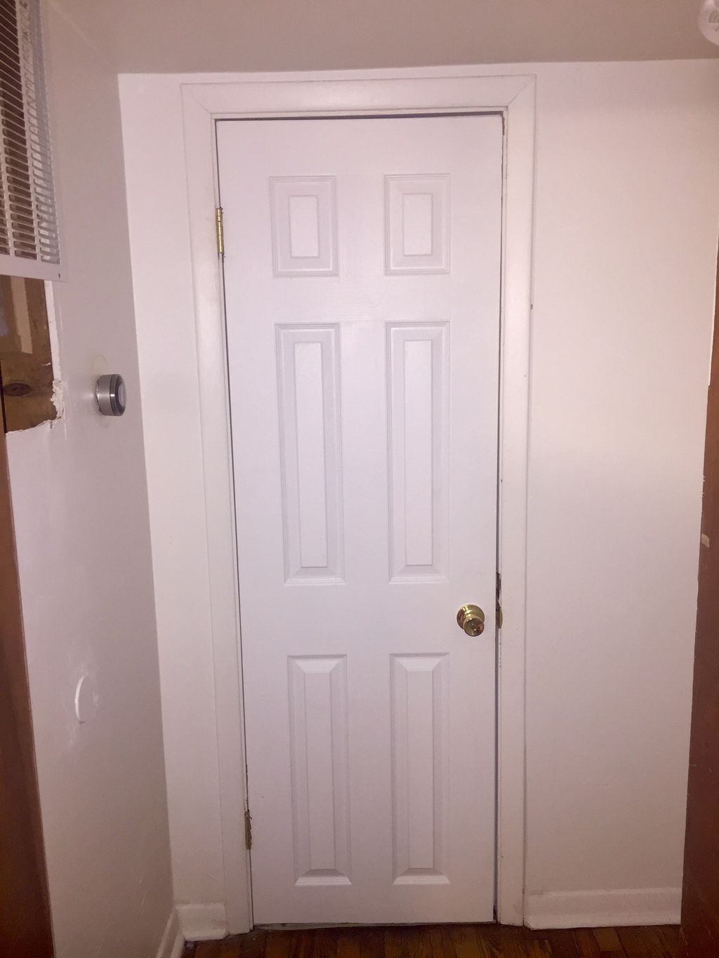 Bathroom door installation for Joe Y, of Mentor.