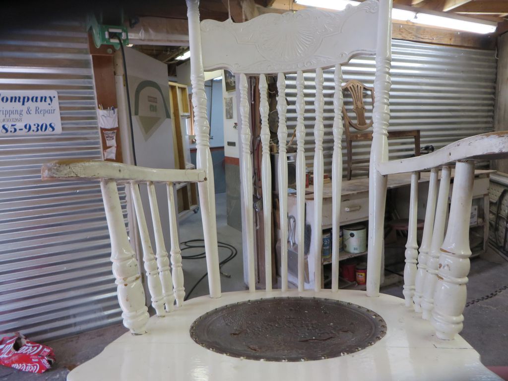 Before photo rocker getting ready for stripping