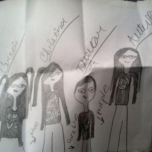 My children...as drawn by on of my daughters