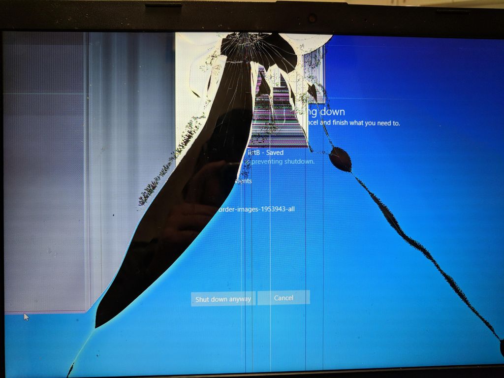 this laptop screen was removed and I replaced it w