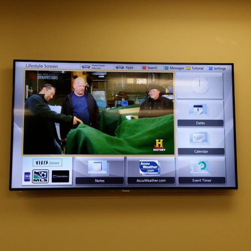 Smart TV with concealed cabling provides a clean f