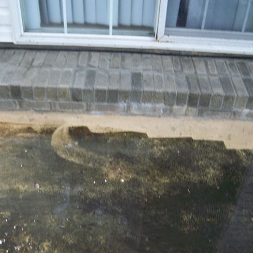 I had just pressure washed a small section of the 