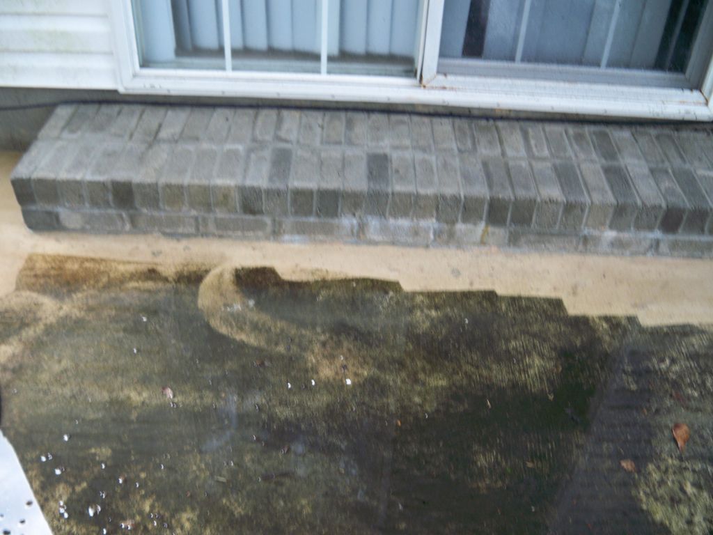 I had just pressure washed a small section of the 
