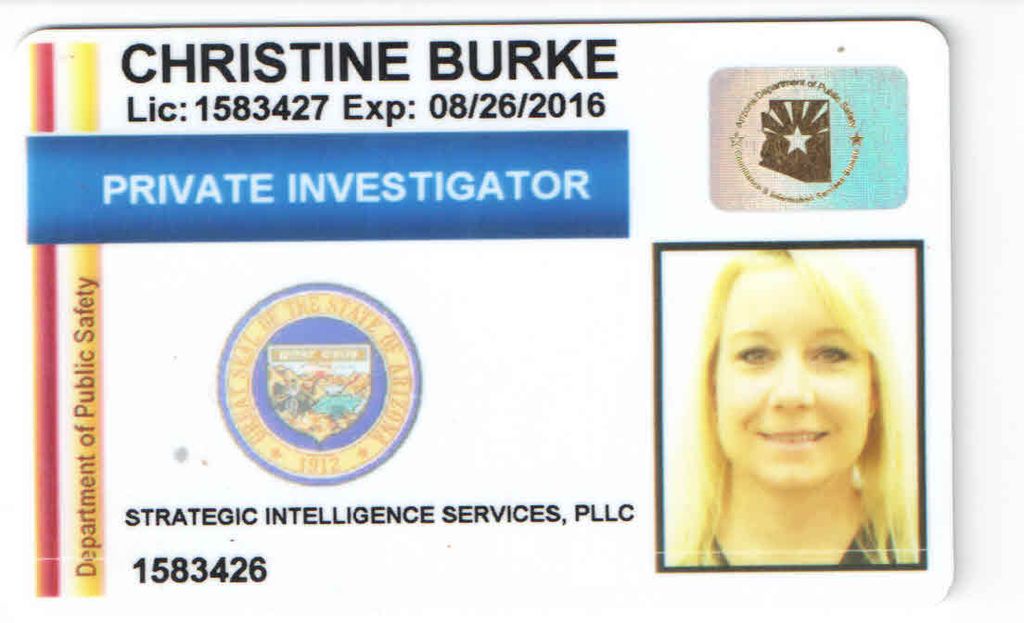 I've been licensed as a Private Investigator here 