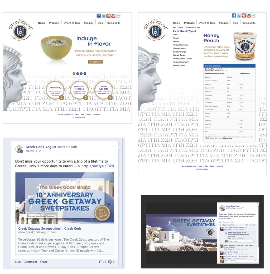 Greek Gods Yogurt
Designed the website and faceboo