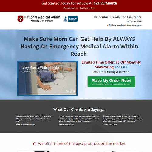 Medical alert campaign with dramatic custom video 
