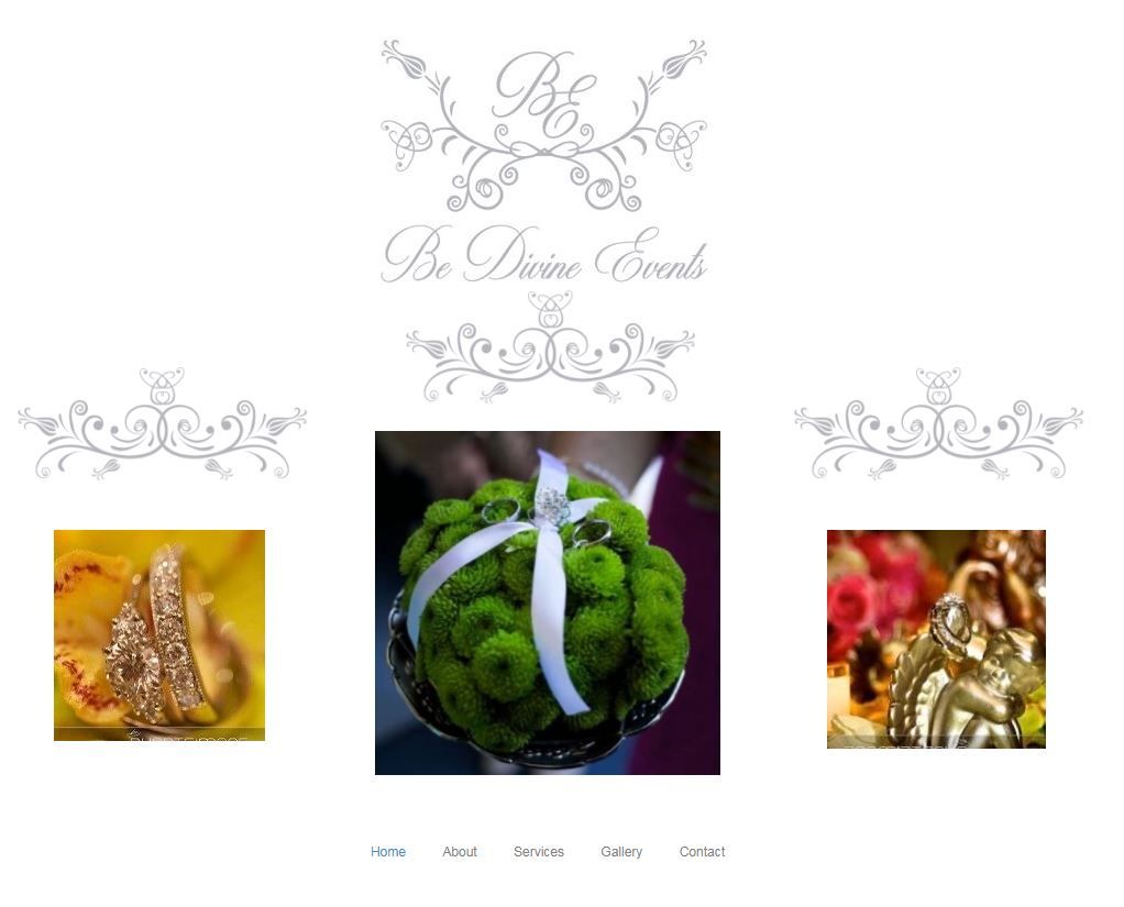 Event Planner website with a soft and classy feel,